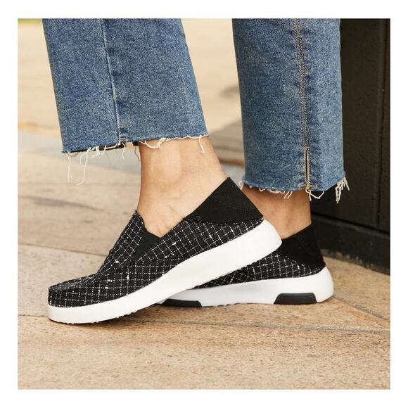 OrthoComfoot Women Slip Ons w/ Arch Support Plantar Fasciitis Orthopedic Shoes - Picture 2 of 9